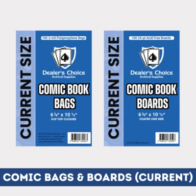 GEMINI COMIC SUPPLY Comic Book BAGS & Comic Book BOARDS (Current Size) - Pack of 100 500 or 1000