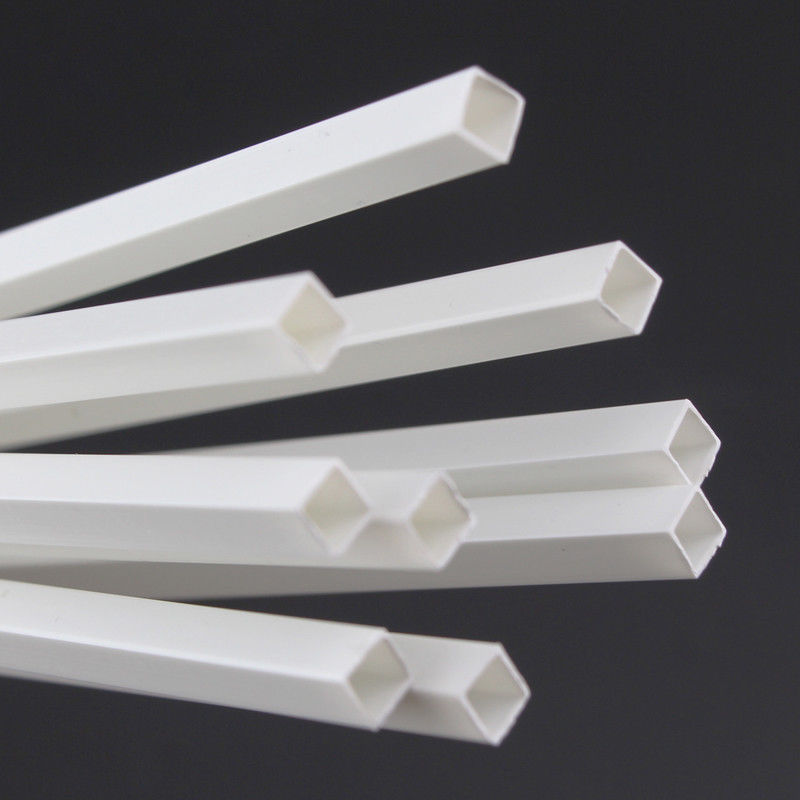 ABS Plastic Square Tube White Hollow Bar DIY Model 3x3x250mm to