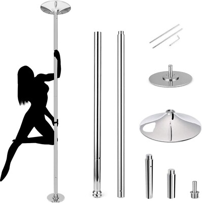 Dance Pole 45mm Portable Static Spinning Stripper Pole Exercise Party Dancing
