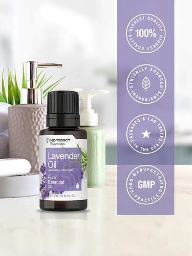 Olio essenziale di lavanda 0,51 fl oz (15 ml) | massaggio, bagno, diffusore | di Horbaach - Foto 6 di 8