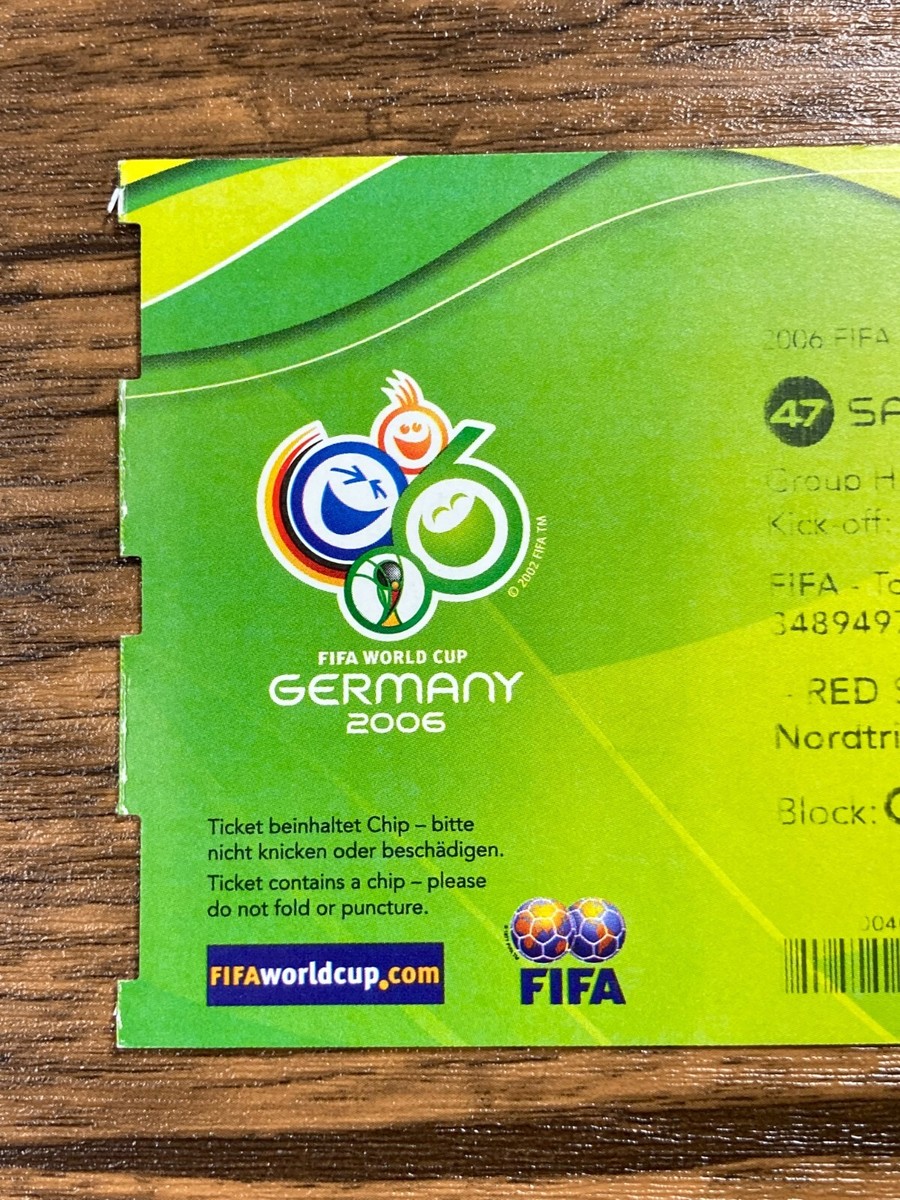 FIFA World Cup 2006 Germany Ticket - Match #47 Saudi Arabia Spain