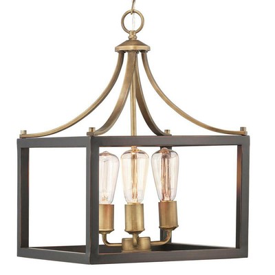 Home Decorators Boswell Quarter 3-Light Vintage Brass ...