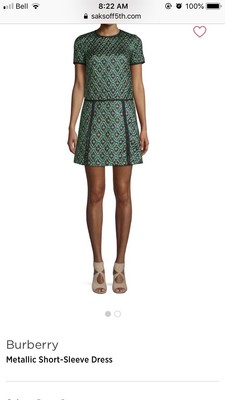 burberry metallic green dress BURBERRY PRORSUM Pre-Fall 2012 Size 8 Green Silk Ruched Evening Gown Dress main image 1