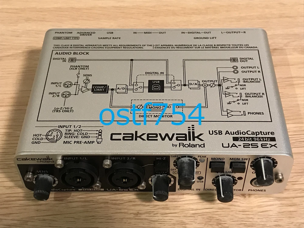 Roland Cakewalk / Edirol UA-25EX USB Audio Capture Interface 24Bit / 96kHz