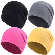Men Women Warm Watch Cap Soft Fleece Beanie Hat Windproof Skull Cap for Winter