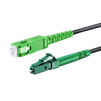 CONBIC  5m-50m LCA SCA (8°) SIMPLEX Glasfaser schwarz Lichtwellenleiter OS2 LWL