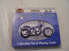 VTG 2001 Harley Davidson 2 Decks Playing Cards Sealed In Tin Collectible, NIB