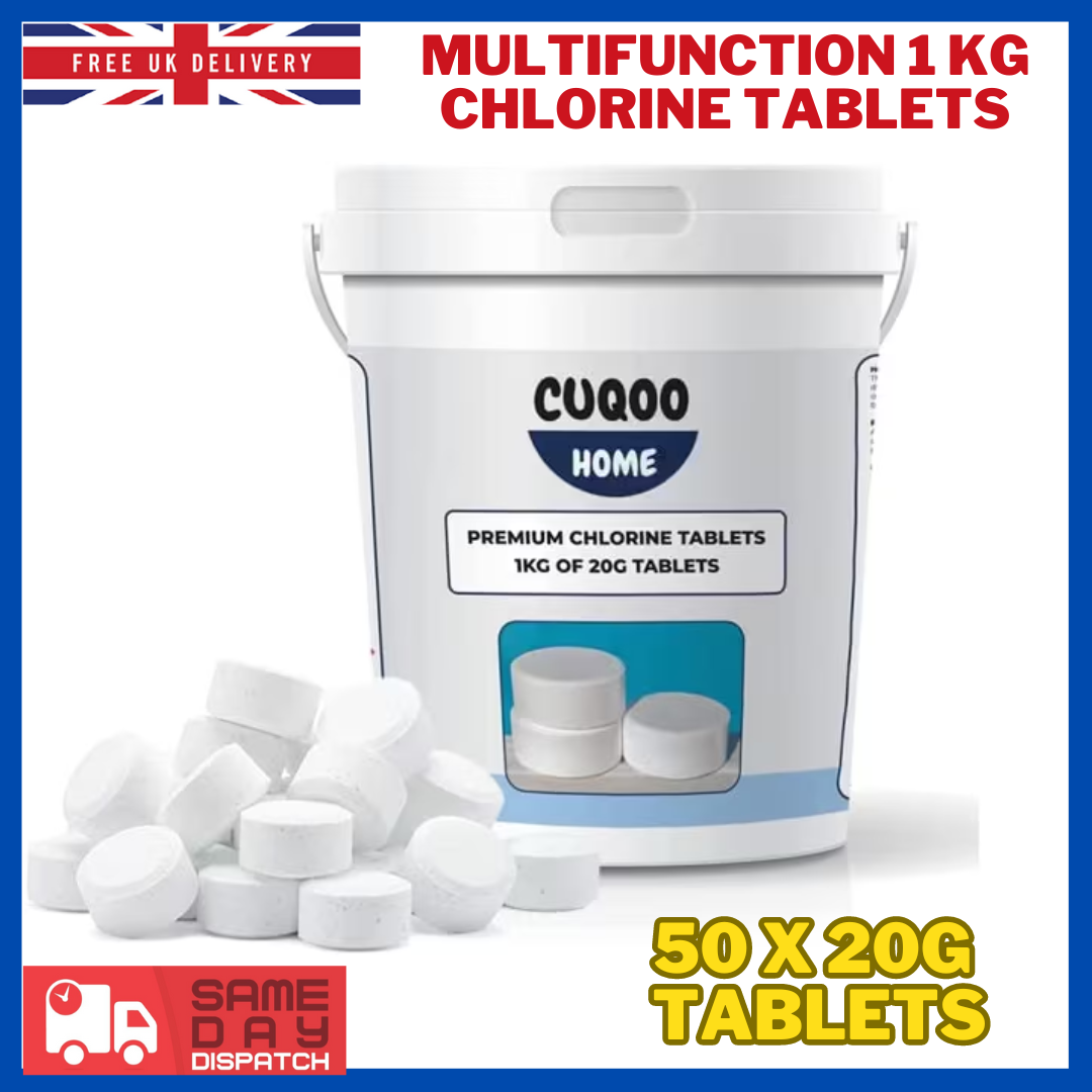 1kg Multifunctional 4 in 1 Chlorine Tablets (50 x 20g) Swimming Pool Chemicals eBay