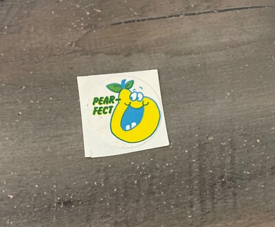 Vintage 1980s Trend Matte No TM Pear  Sticker