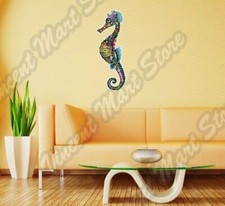 Cheerful Sea Horse Abstract Colorful Wall Sticker Interior Decor 10"X25"