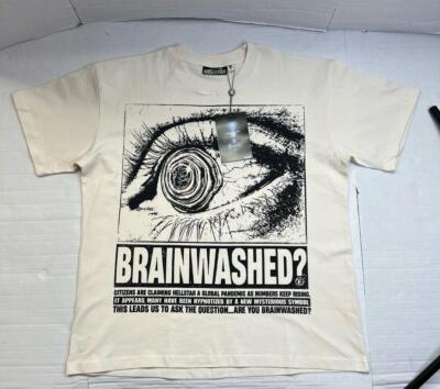 Hellstar Brainwashed Eyeball T-Shirt White Size Large Authentic with NFC Tag