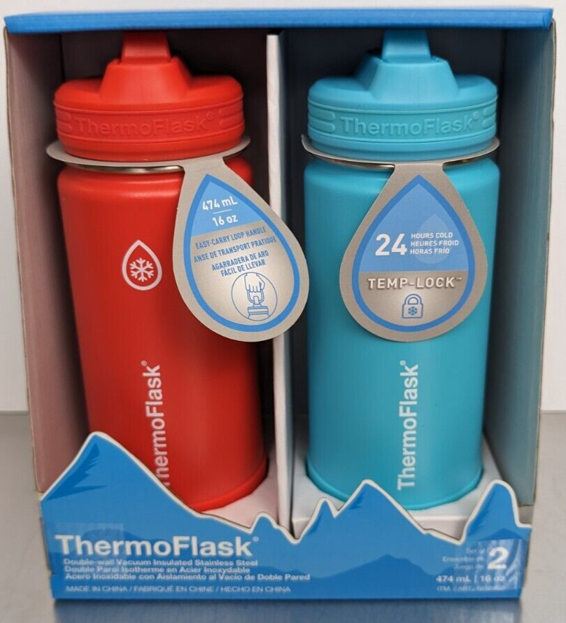 Price Leader Thermoflask 16 oz Stainless Steel Insulated Water Bottles