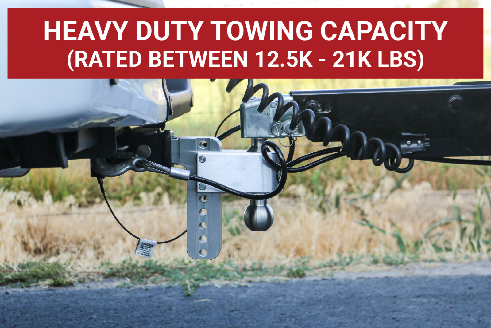 Weigh Safe 2.5" 180 Degree Class V 6" Drop Hitch Receiver, 18.5K; LTB6-2.5