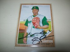 2011 TOPPS HERITAGE KEYVIUS SAMPSON AUTOGRAPH SIGNED AUTO #58 FORT WAYNE TINCAPS