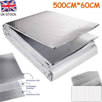 Pack 5m Radiator Heat Reflective Insulating Foil Energy Saving