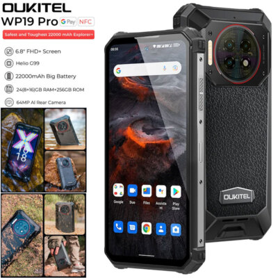 Global OUKITEL WP19 PRO 4G LTE Rugged Phone Android 13 Mobile