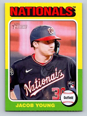 Jacob Young 2024 Topps Heritage #394 Washington Nationals RC
