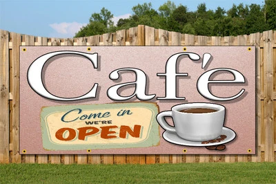 BOSS SIGNS CAFE FOOD PVC OUTDOOR BANNER RETAIL SHOP BANNERS SIGNS SIGN ADVERTISING