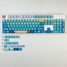 Genshin Impact Key caps Eula Lawrence PBT Sublimation Cherry Height MX 128 Keys