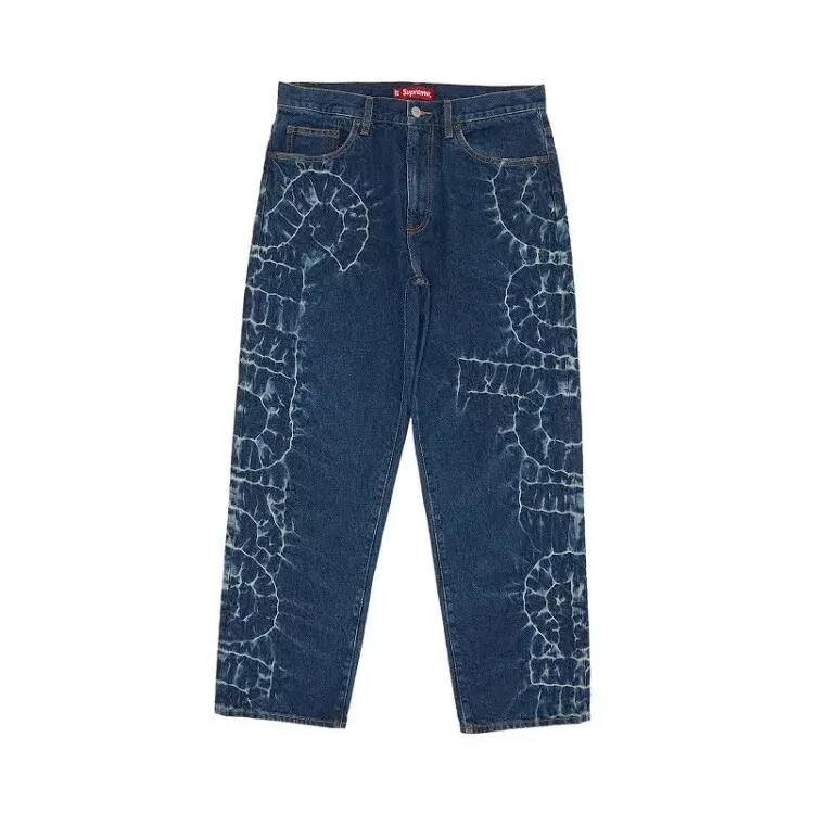 Supreme Shibori Jean Rigid Indigo Size 34 Denim NEW SS23 Loose Fit Dyed