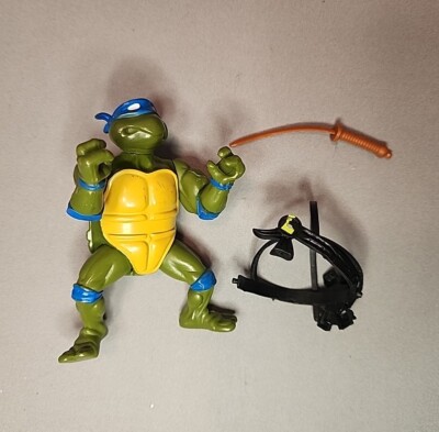 Playmates Leonardo 1988 Action Figure Hard Head Icomplete Ninja Turtles TMNT Vtg