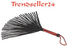 Peitsche 36zügig weiches Nappaleder 62cm Schwarz