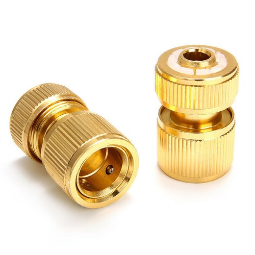 1/2" Messing Kupplungen Schlauchanschluss Schnellkupplung ohne Wasserstop-` - Bild 10 von 16