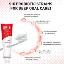 SP-6 Probiotic Toothpaste Sp-6 Toothpaste Teeth Whitening Teeth Fresh 4.94oz
