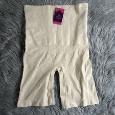 Empetua High Waisted Shaper Shorts Womens Size XL-XXL Beige Shapewear Bottoms