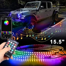 4x 15'' RGB Wheel Rim LED Lights For Truck Car Multicolor Lights 