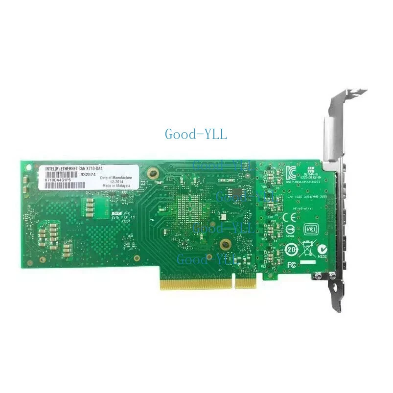 New Intel X710-DA4 4-port 10Gbps SFP+ PCIe 3.0 x8 10Gbps Ethernet network card - Image 2 of 3