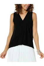 MarlaWynne WynneLayers Sleeveless Twist Front Top Black
