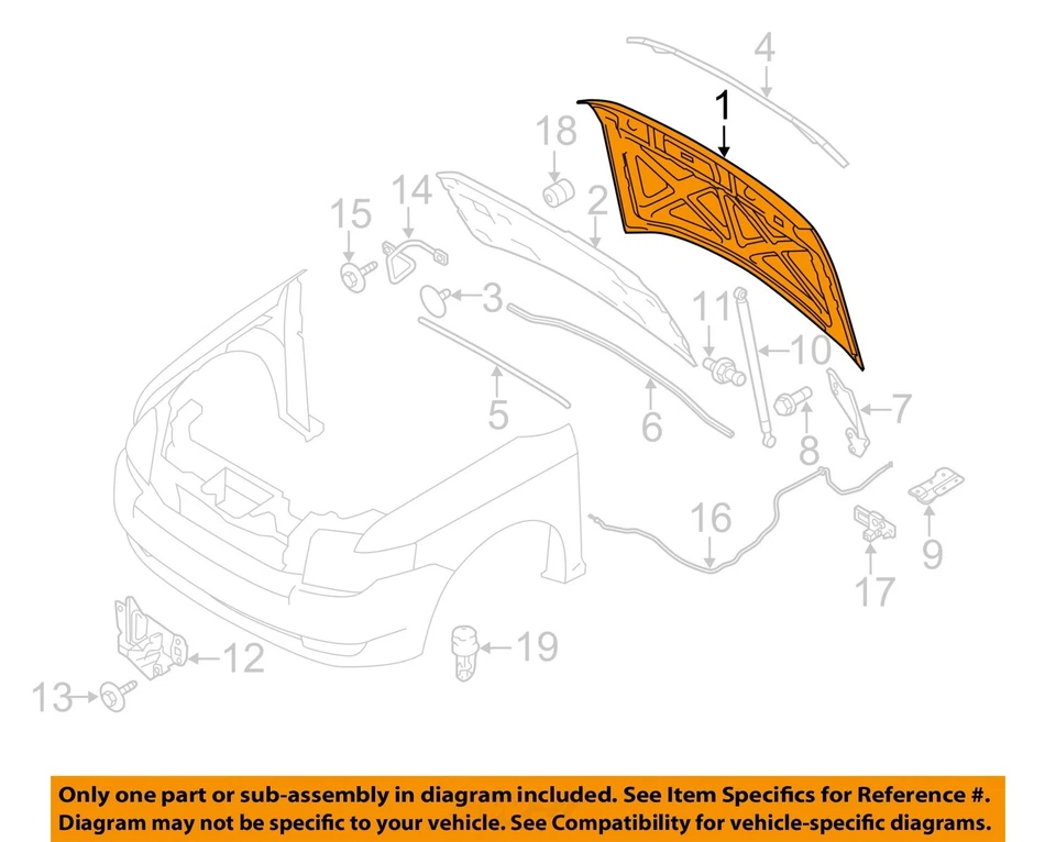 Capó usado se adapta a: Ford Flex 2016 F L E X letras grado A Foto 3 de 4