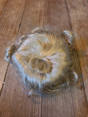 BLONDE CURLS DOLL SUPPLY BABY DOLL VTG WIG TOY MINI DOLL FAUX HAIR