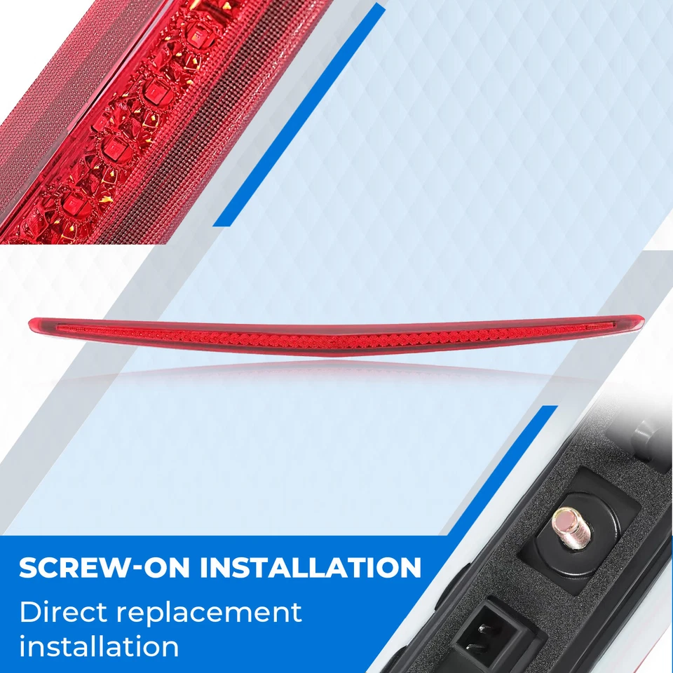 [LED COMPLETO] 3ª TERCERA LUZ FRENO TRASERO FARO FRENO TRASERO ROJO PARA CADILLAC DTS 06-11 Foto 4 de 4