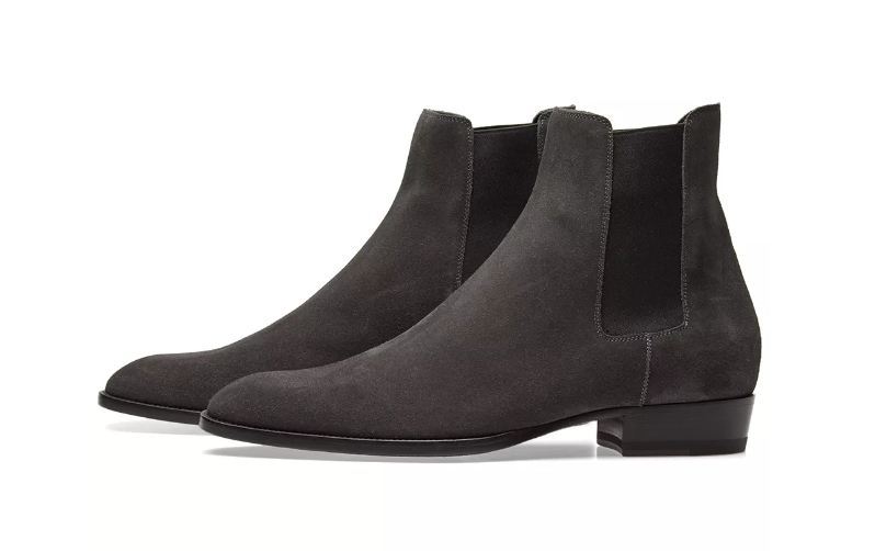 Unisex Julian Dark Grey Antracite Suede Chelsea Boots Born Shoes Julian Boot - Men main image 4