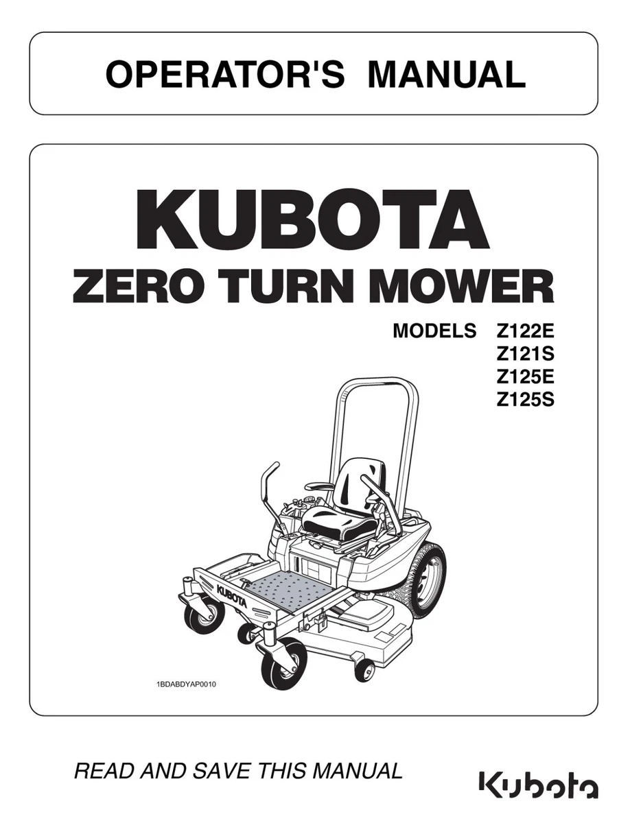 Kubota z125e online price