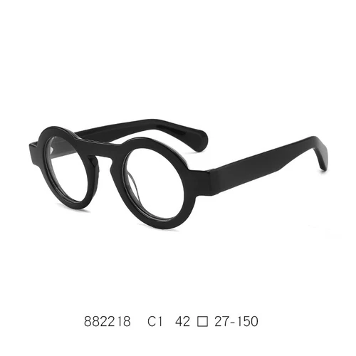 NUEVO Marco de gafas retro redondas marca de lujo hechas a mano de acetato para hombres mujeres - Imagen 12 de 21