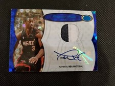 2006-07 DWYANE WADE BOWMAN ELEVATION DIRECTORS AUTO PATCH BLUE HOLO SP #1/4!
