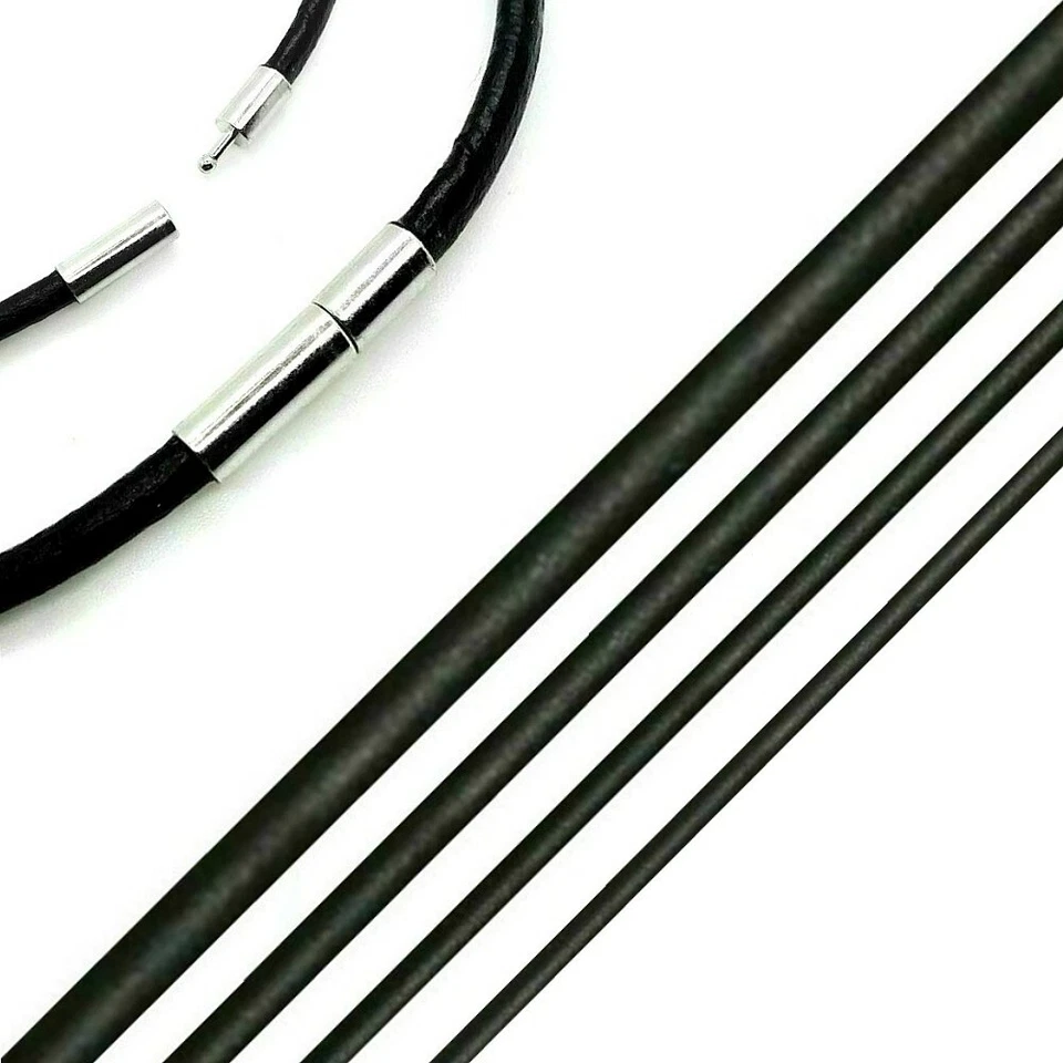45CM-80CM LEDER HALSKETTE KETTE SCHWARZ BRAUN LEDERKETTE LEDERBAND HALSBAND BAND - Bild 1 von 1