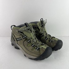 Keen Targhee Women's US SIZE 6 EU 36 Mid Ankle Hiking Trail Boots Green Leather