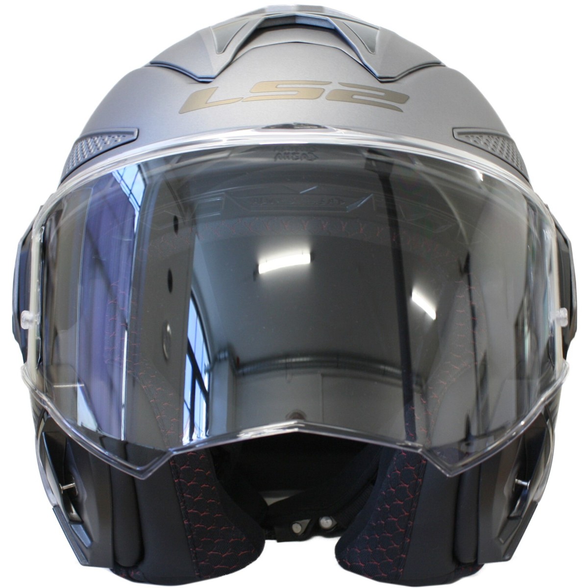 LS2 Motorcycle Helmet Advant X Solid FF901 - Flip Helmet With Sun