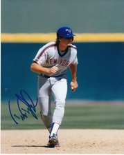 TIM TEUFEL   NEW YORK METS   ACTION SIGNED 8x10