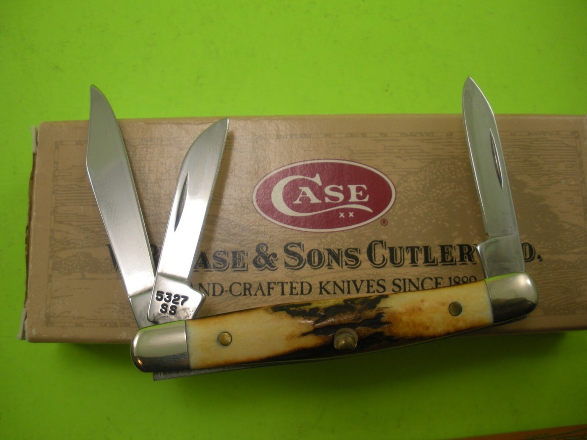 ひと✳︎ 1998 CASE STAG SMALL STOCKMAN KNIFE NEVER USED IN BOX #5327 SS | eBay