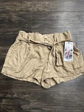 American Original Rewash Brand Women’s Shorts Beige Linen/Rayon NWT~ Size Medium