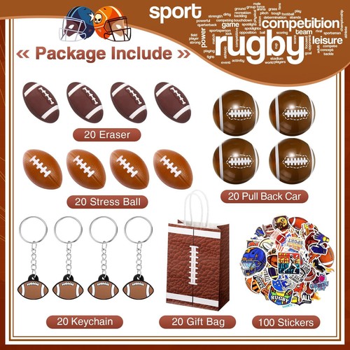 Aoriher 200 Pcs Sport Party Favors Set, Sport Party Gift Bag Fillers Foam Spo... - Picture 2 of 6