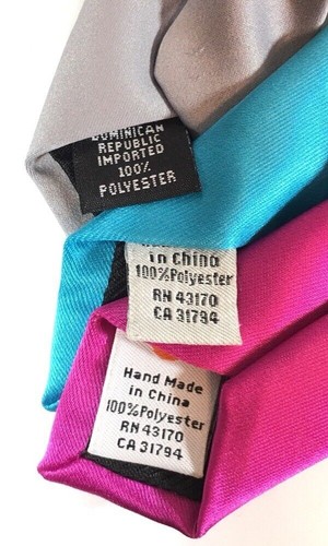 GEOFFREY BEENE Mens LOT Of 3 Solid Gray/Pink/Blue CLASSIC NECKTIE - Picture 4 of 4