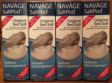 Lot of 4 Navage Original Sea Salt Saline Concentrate Capsules SaltPods 20 pods