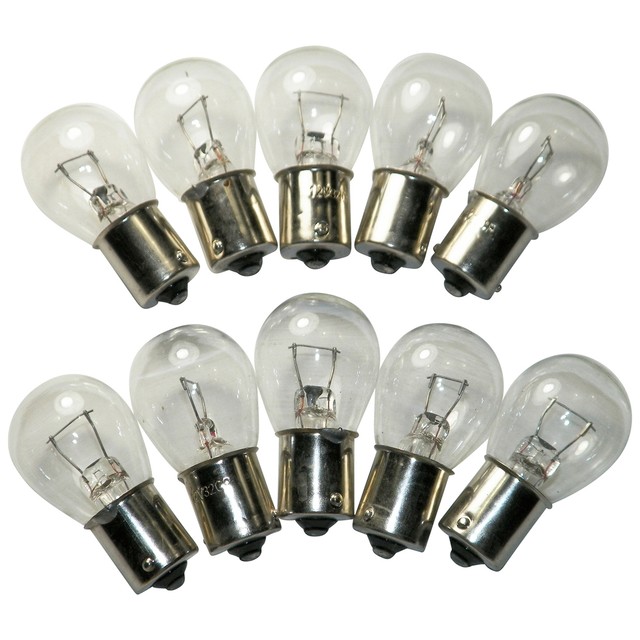 (10) 1156 Amber Miniature Light Bulbs Clear Sun East 12v 32cp for