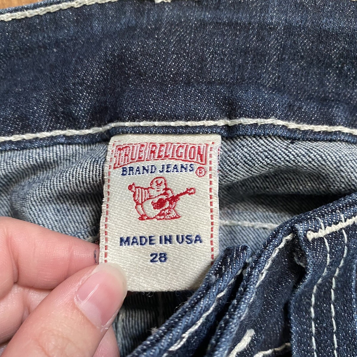 TRUE RELIGION STRAIGHT 28 インチ Men's True Religion Low Rise Straight Jeans Distressed USA